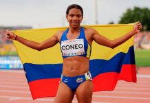 ¡Muriel Coneo se bañó en oro!