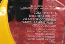 Reconocimiento a Biblioteca de Cicuco como una de las mejores del país icultur-bolivar