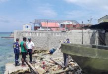 Atienden emergencia por fuerte oleaje en Santa Cruz del Islote