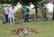 Con limpieza en el parque Centenario, inició jornada ‘Se mueve Cartagena’ yolanda-wong-baldiris