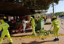 Distrito y Pacaribe realizan jornadas de aseo en plazas de la ciudad pacaribe