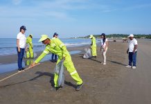 Distrito realizó jornada de aseo y limpieza en playas de Marlinda pacaribe-cartagena