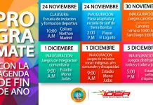 Lista programación deportiva y recreativa para fin de año en Cartagena