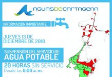 Este jueves, el 20 % de Cartagena quedará sin servicio de agua por 20 horas acuacar
