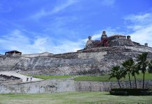 Castillo de San Felipe de Barajas, ahora protegido con pararrayos fortificaciones-de-cartagena